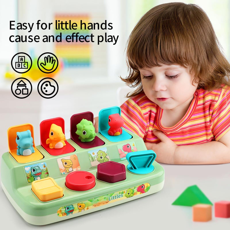 Aiqi Interactive Pop Animal Up Pals Baby Toy Cause and Effect Toy Early Learning Infant Toy for Sorting Colors Montessori Developmental Activity Toy for Babies Toddlers Boys and Girls 9 12 18+ Months - Image 5
